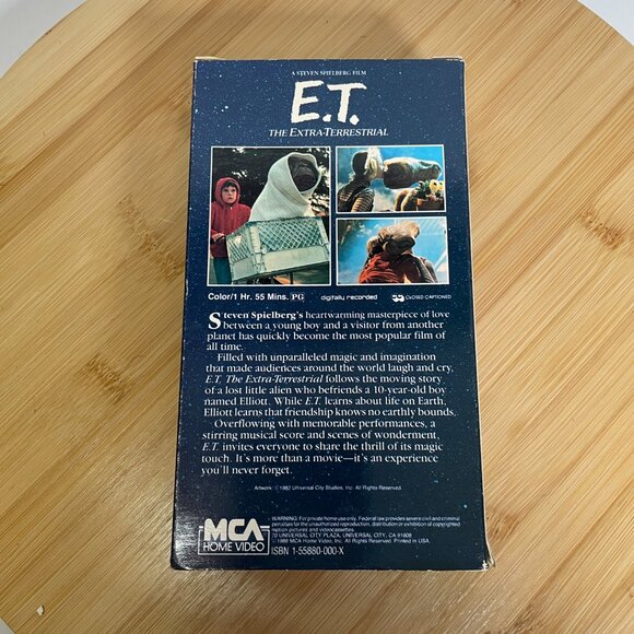 Vintage E.T. The Extra-Terrestrial VHS MCA Green Flap 1988 Video Cassette Ta - Picture 4 of 11